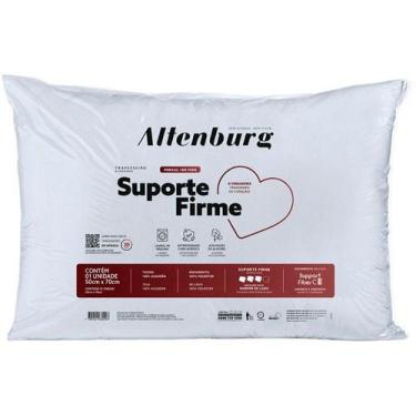 Imagem de Travesseiro altenburg suporte firme 180 fios 50x70cm branco, 1 unidade