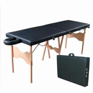 Imagem de Maca Portátil Reclinável Pro03 300Kg Madeira Cabo de Aço Dobrável Apoi