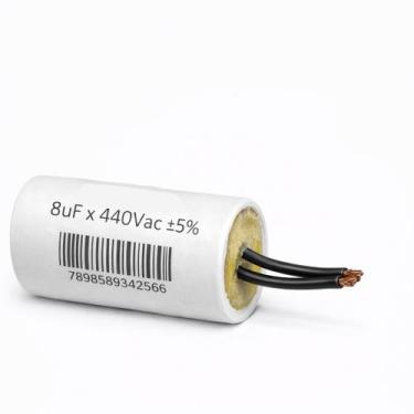 Imagem de Capacitor 2 fios metalizado 8 uf x 440v trio