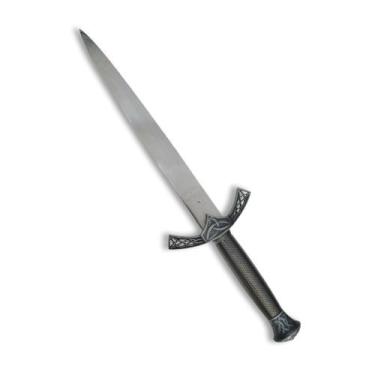 Imagem de Punhal Decorativo Lâmina em Aço Inox sem Fio com Bainha 36 cm - Marcas