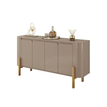 Imagem de Aparador Buffet Imbassai Sala 4 Portas Pés Madeira Maciça - Móveis Bec