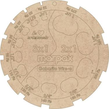 Imagem de Gabarito Redondo para Wire-o 2X1 e 3X1 em MDF Marpax 01un
