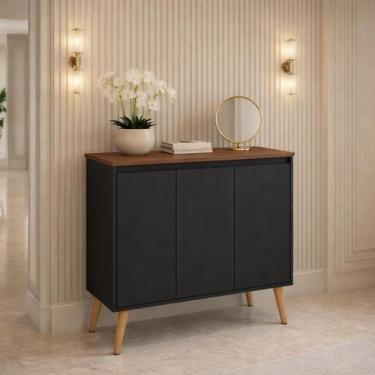 Imagem de Armario Aparador Buffet 3 Portas Estylo Retrô Pés Palito Cores- Compra