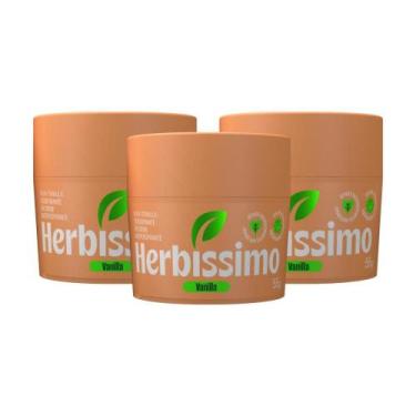 Imagem de Kit 3 Desodorante Em Creme Antitranspirante Herbíssimo Vanilla 55g