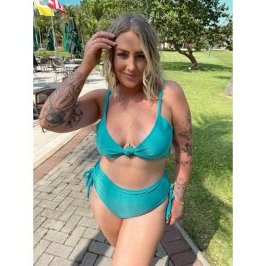 Imagem de Biquíni Hot Pants Plus Size Cintura Alta Com Regulagem Lateral Tendênc