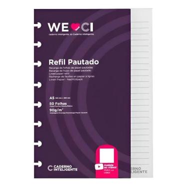 Imagem de Refil caderno inteligente a5 pequeno pautado 90g 50fls ci
