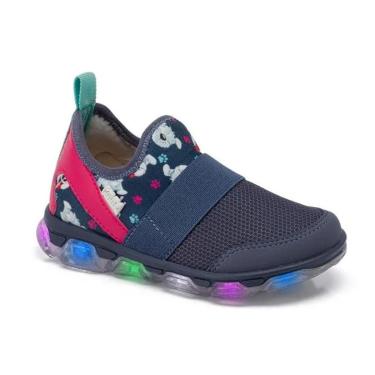 Imagem de Tênis Infantil Klin Color Light Chumbo Pink Com Luz Passeio-Feminino