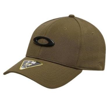 Imagem de Boné Oakley Tincan  New Dark Brush Verde com Logo Preto-Masculino