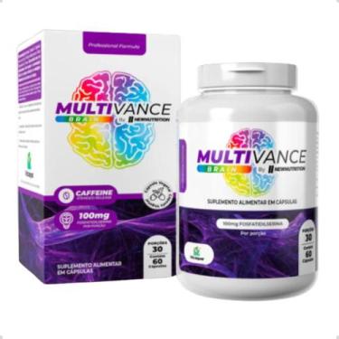 Imagem de Multivance Brain Caffeine 100mg 60 Capsulas New Nutrition, Natural