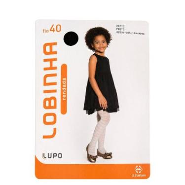 Imagem de Meia Calça Lupo 2531 Lobinha Rendada, Preto, BB