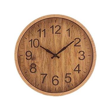 Imagem de Relógio de Parede Analógico House Wood