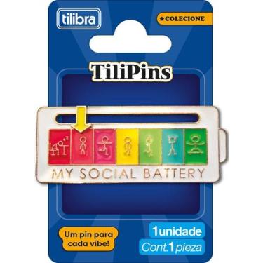Imagem de Pin de Metal TiliPins Mood - Tilibra, Único