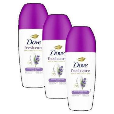 Imagem de kit 3 Antitranspirante Roll-On Lavanda & Baunilha Dove Fresh Care 50ml