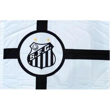 Imagem de Bandeira Oficial - 2 Panos 1,28 X 0,90 Cm. Santos - JC Flâmulas