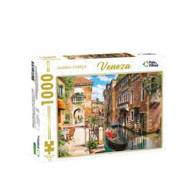 Imagem de Quebra-Cabeça Veneza 1000 Peças Papel Cartão Alta Definição Para Decor
