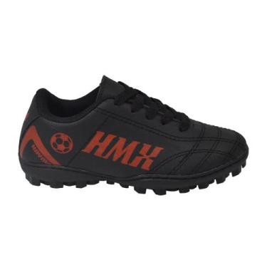 Imagem de Chuteira Infantil Society Premium Original HMX Haymax, 28, Preto, Verm