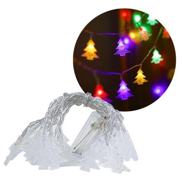 Imagem de Cortina de Luz Led Natalina AL-5970 28 Peças Árvore Colorida 220V para Janela Altomex
