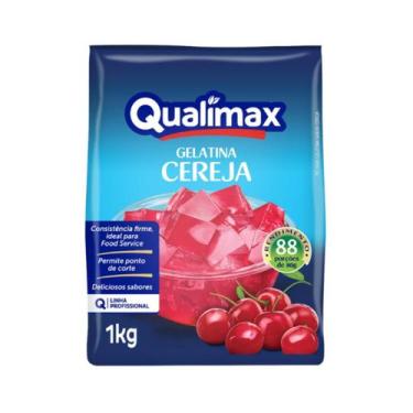 Imagem de Pó para preparo gelatina sabor cereja qualimax c/ 1 kg