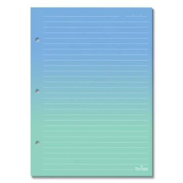 Imagem de Refil Degrade verde pautas brancas Caderno argolado - 50 fls. - Fina I