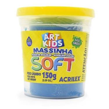 Imagem de Massinha de Modelar Soft Acrilex - Pote 150 Gramas, 109, Azul