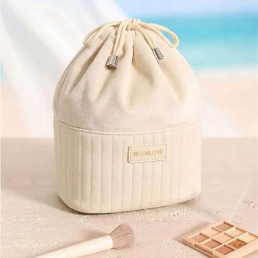 Imagem de Necessaire Grande Porta Maquiagem Skincare Cosméticos Veludo Porta Maq