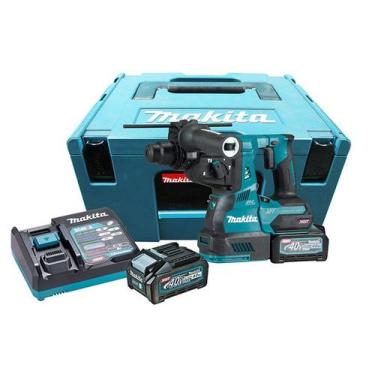 Imagem de Martelete combinado makita 28mm 2bat 4ah 40v hr001gm201
