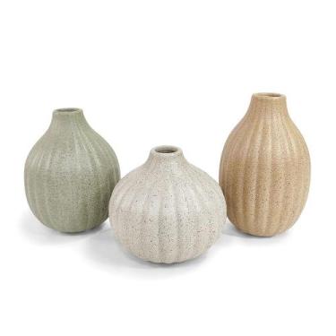 Imagem de Kit Mini Vasos em Cerâmica Decorativos 3pcs - Challenge Decor