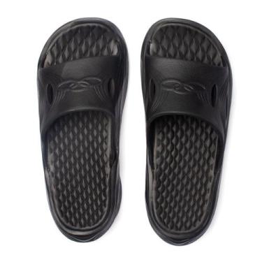 Imagem de Chinelo Unissex Olympikus Pós Corre Eleva Pro Preto, Preto, 37