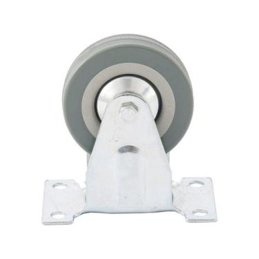 Imagem de Rodizio de borracha cinza fixo sem freio 2pol. 50mm 1pc mtx