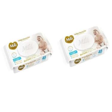 Imagem de Kit 2 Toalhinha Umedecida Com Tampa Love&Care 48 Unid - Mili