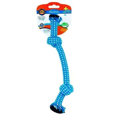 Imagem de Brinquedo Mordedor para Cães Corda com Nó Rope Nó Chalesco -, Azul