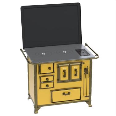 Imagem de Fogao a Lenha Venax GII n 2 Renaissance Amarelo Cald SD
