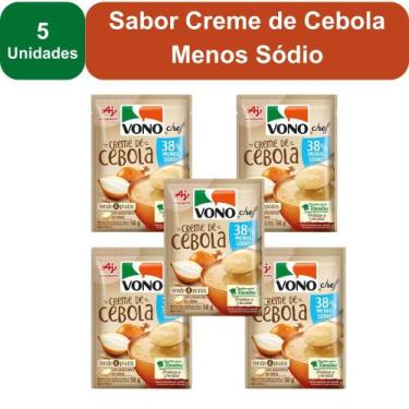 Imagem de Kit 5 Unidades Sopas Cremosas VONO CHEF Sabor Creme de Cebola Menos Só
