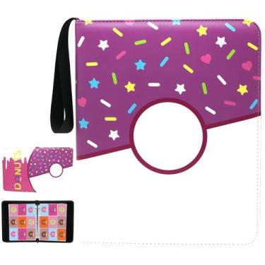 Imagem de Álbum fichário Piefectpie 900 bolsos rosa com donut