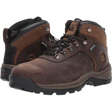 Imagem de Timberland PRO Bota industrial masculina Flume, cano médio, biqueira de aço, impermeável, Marrom, 14