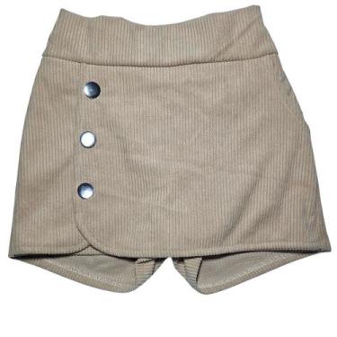 Imagem de Saia Short Veludo Creme Tamanho:4 - CMKids, 4