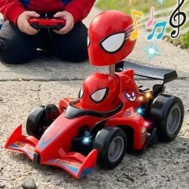 Imagem de Carrinho Controle Remoto Infantil Luzes Sons Vermelho Brinquedo Divert