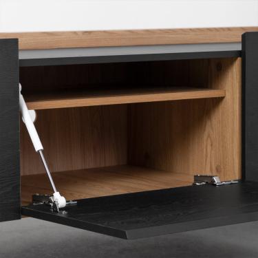 Imagem de Rack Tom 3 Portas 1,80m – Olmo e Preto Ebanizado