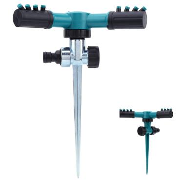 Imagem de Aspersor de jardim, aspersor de gramado, acessório de sistema de irrigação de jardinagem giratório de 360 graus com fixação de pinos para irrigação de plantas altas