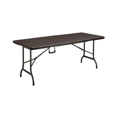 Imagem de Mesa Dobrável Tipo Maleta Estampa Rattan 180cm Klimber
