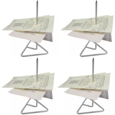 Imagem de 4 Espetos Para Fixar Papéis Organizadores Escritório Bancada