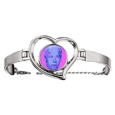 Imagem de N/A N/A Bracelete de arame para joias de coração com a frase Presidente dos EUA Americanos, medium, metal