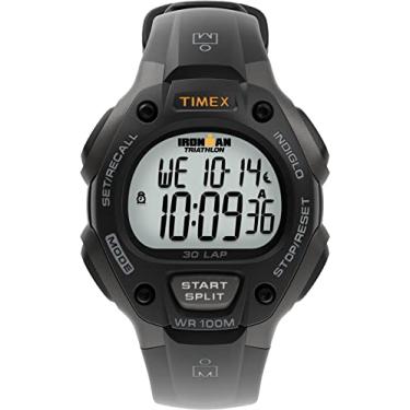 Imagem de Timex Relógio masculino Ironman Classic 30 de 38 mm, preto/cinza digital/cinza, One Size, Timex Relógio Ironman Classic 30 tamanho completo de 38 mm