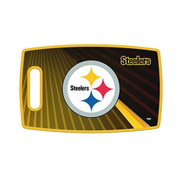 Imagem de Sports Vault NFL Pittsburgh Steelers Tábua de corte grande, 36,8 cm x 22,8 cm