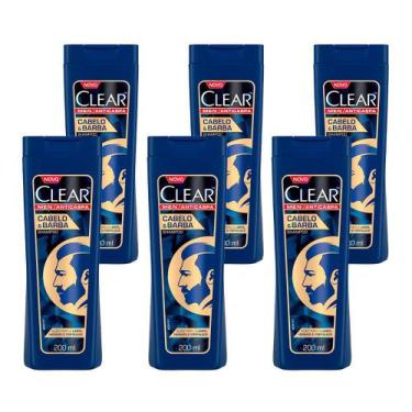 Imagem de Shampoo Clear Men Anticaspa Cabelo E Barba Ação Tripla Limpa Hidrata E