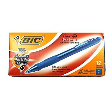 Imagem de BIC USA INC BIC VELOCITY BOLD BALL PENS BLUE DZ (conjunto com 6)