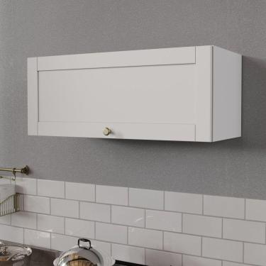 Imagem de Armário Aéreo Porta Basculante 80cm Arizona CabeCasa MadeiraMadeira Branco