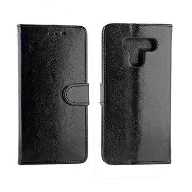Imagem de HONGYAN Capa de telefone Para LG Q60 / K50 Crazy Cavalo Textura Horizontal Caixa De Couro Flip Com Titular e Cartão Slots & Carteira & Posto Frame Capa protetora