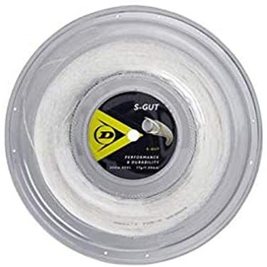 Imagem de Dunlop Cordão de tênis S-GUT esportivo, 17G, branco, carretel de 200 m