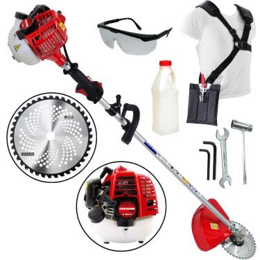 Imagem de Roçadeira Profissional Lateral Kawashima KW260T Linha Plus 26cc 2 Tempos á Gasolina Forte e Econômica Para Limpeza e Manutenção de Áreas Verdes